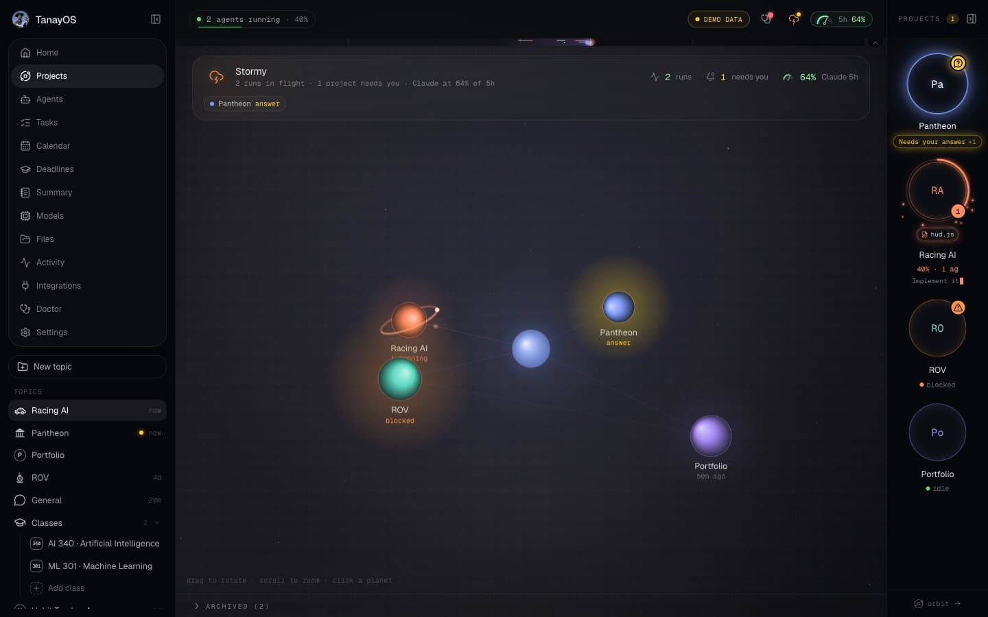 TanayOS screenshot