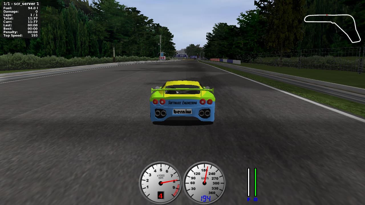 TORCS race on the Forza track